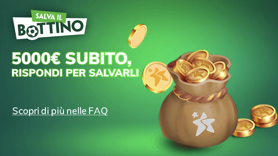 Salva il bottino Sisal fino a 5000€