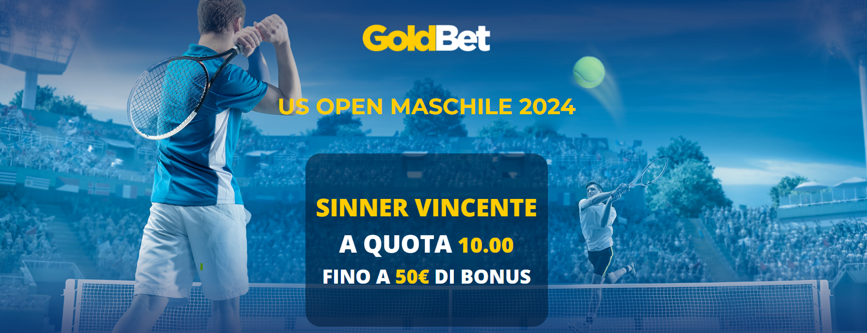 sinner vincente us open quota maggiorata