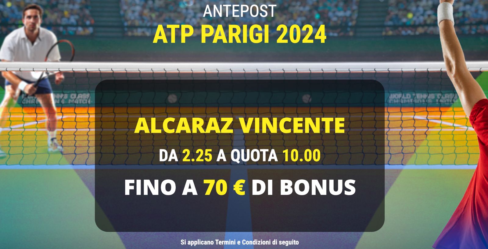 alcaraz vincente parigi bercy quota maggiorata