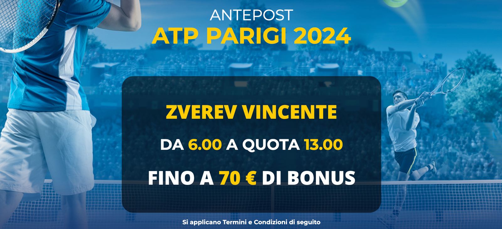 zverev vincente parigi bercy quota maggiorata