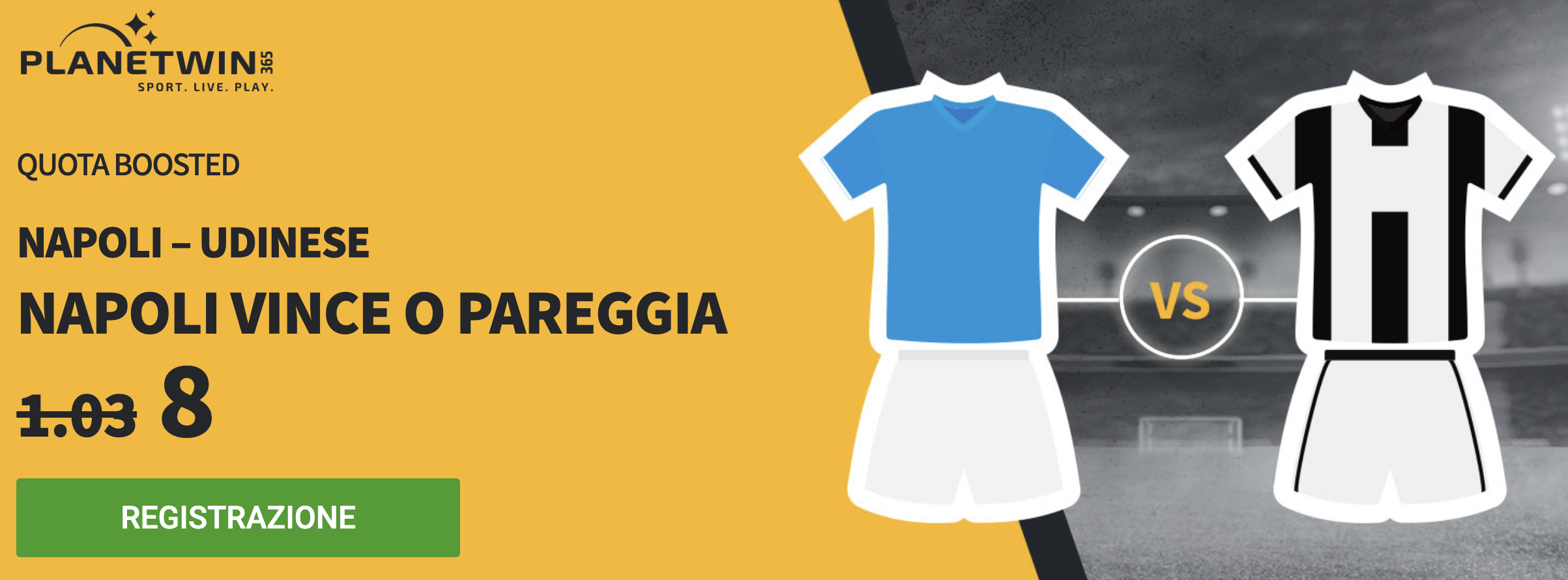 napoli udinese quota maggiorata