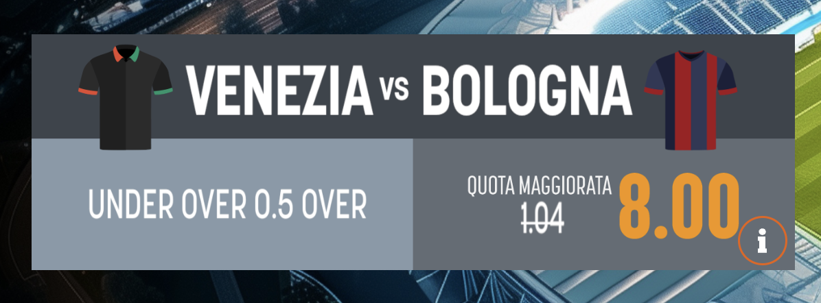 venezia bologna quota maggiorata