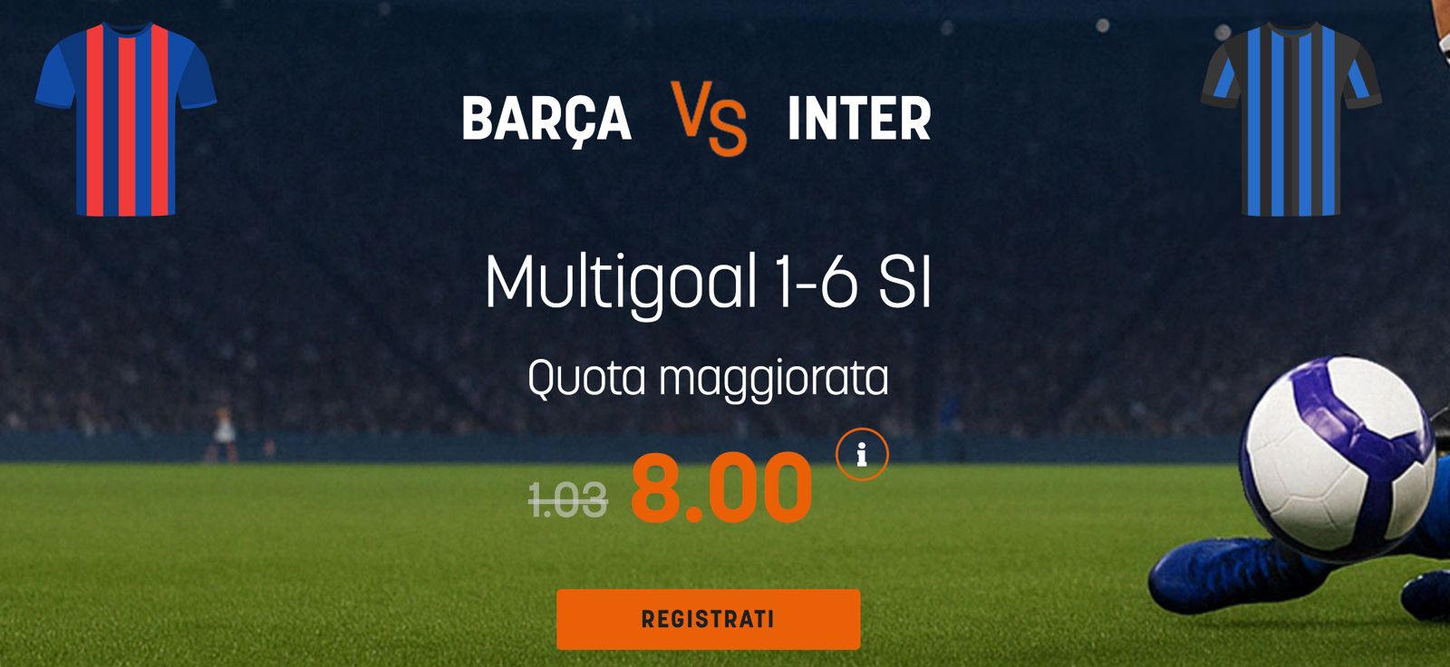 barcellona inter quota maggiorata champions league