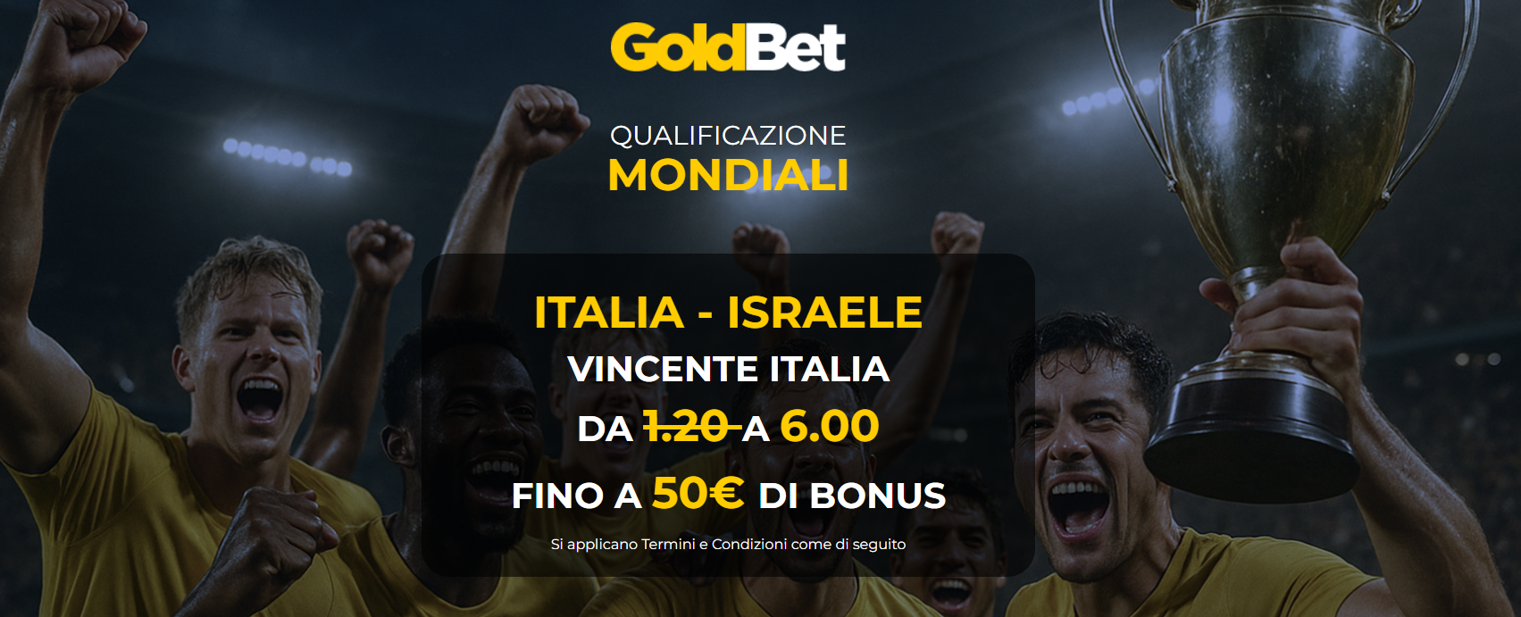 Italia-Israele quota maggiorata