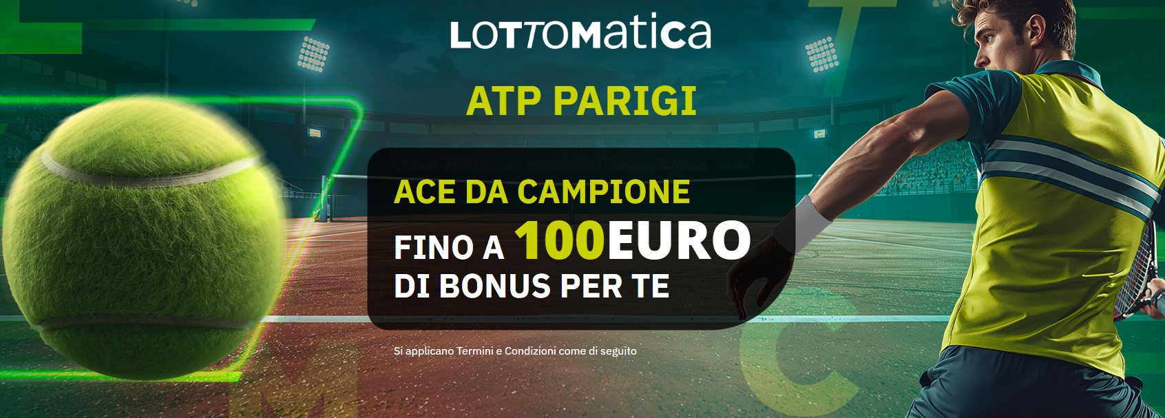 ATP Parigi super promo Lottomatica e Goldbet