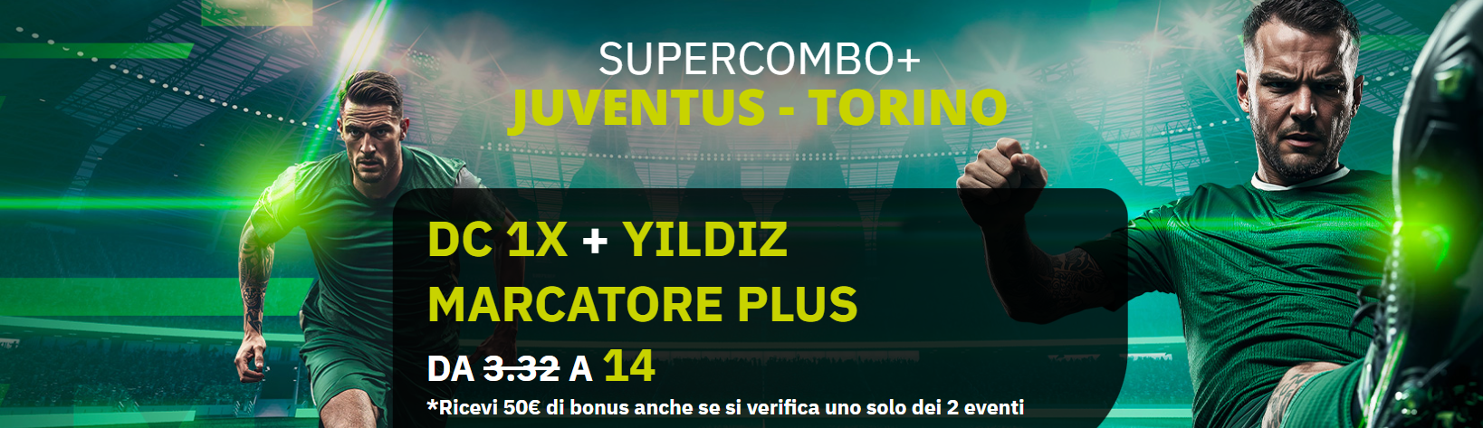 Serie A quota maggiorata Juventus-Torino