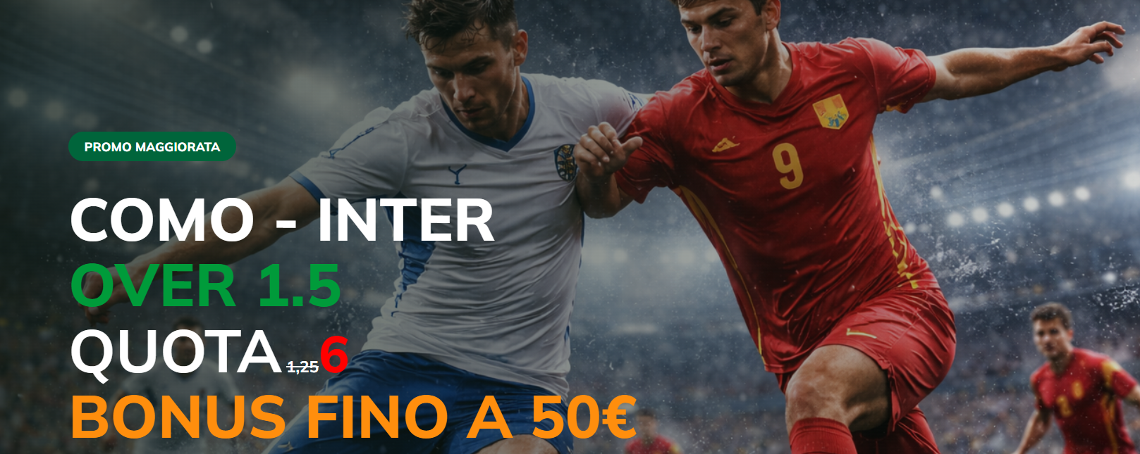 Como-Inter over 1.5 a quota maggiorata 6 su Sisal