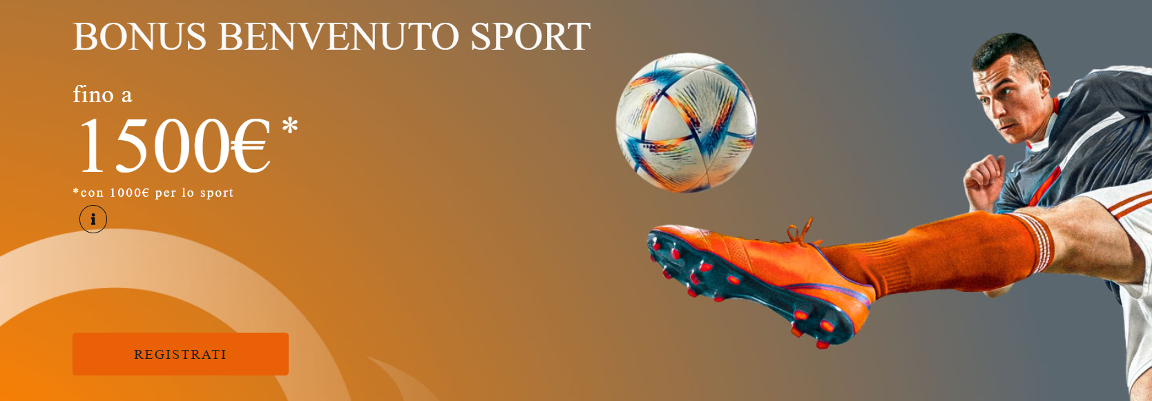 Snai bonus benvenuto sporto fino a 1500€
