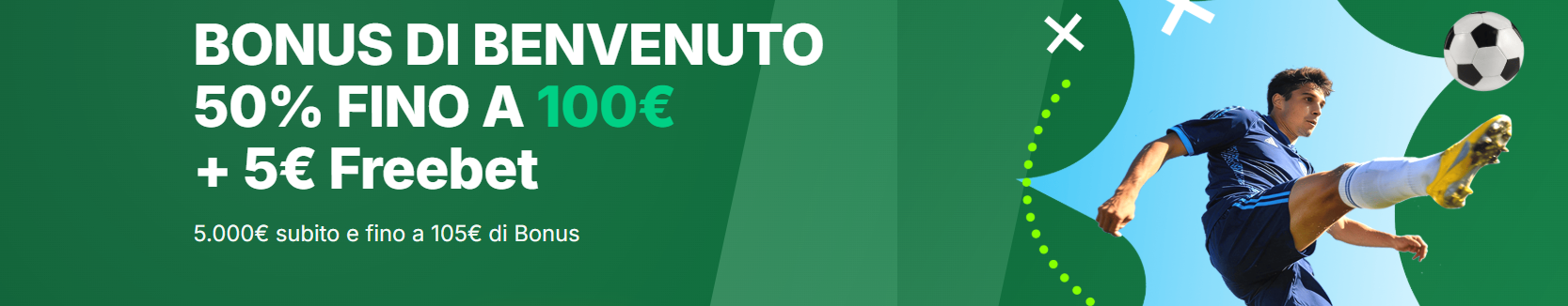 Sisal bonus di benvenuto fino a 5105€