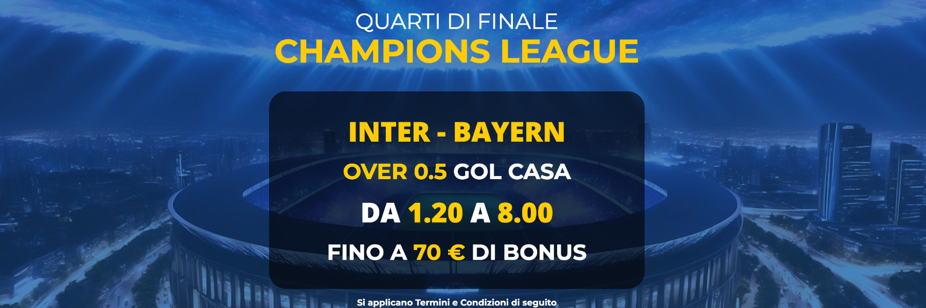 Superquota Maggiorata Lottomatica e Goldbet: Inter-Bayern Monaco Over 0.5 Casa a quota 8.00!