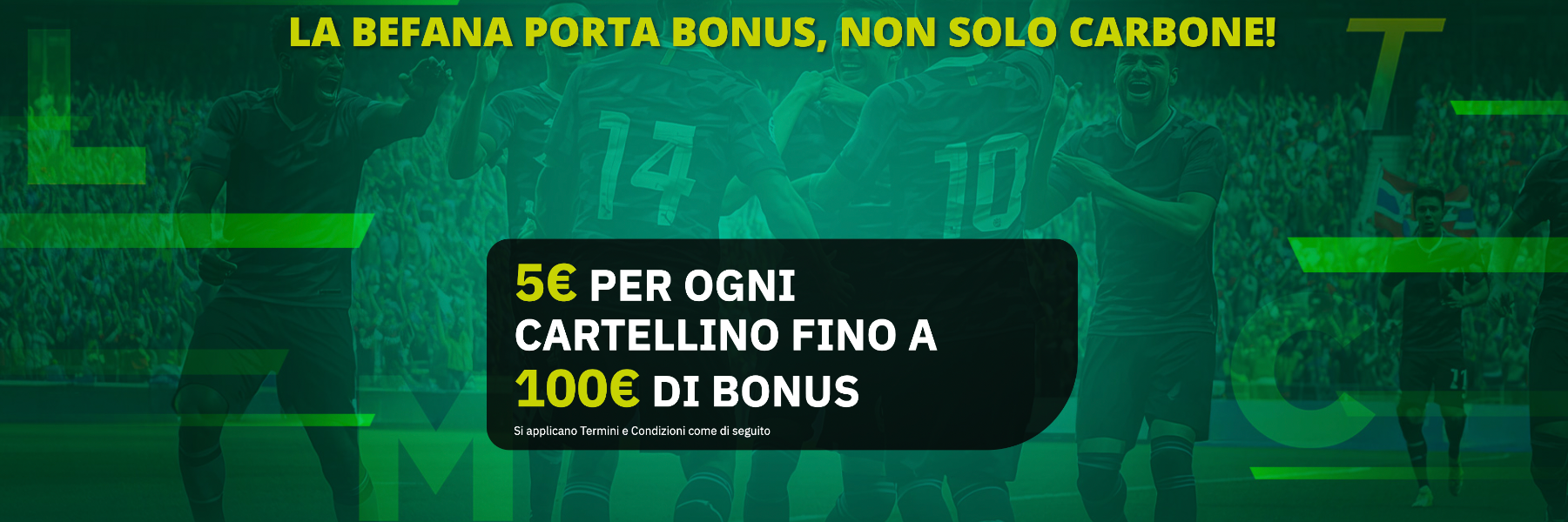 Super promo Lottomatica e Goldbet: fino a 100€ per ogni cartellino in Serie A